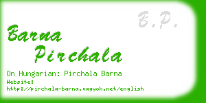 barna pirchala business card